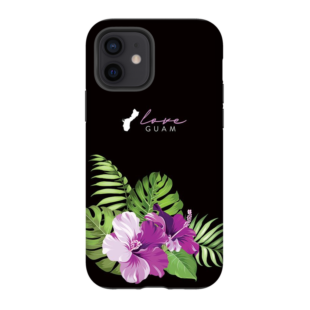Love Guam Purple Hibiscus Premium Glossy Tough Phone Case