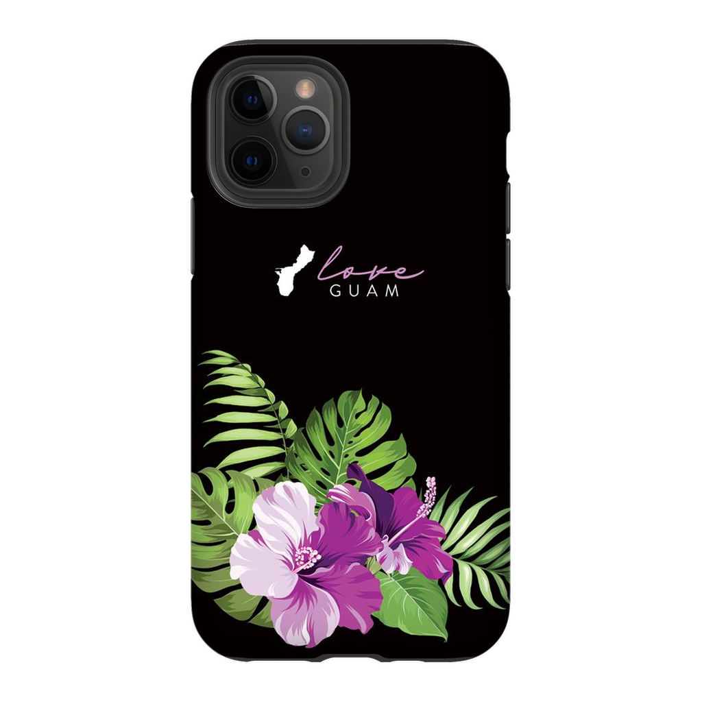Love Guam Purple Hibiscus Premium Glossy Tough Phone Case
