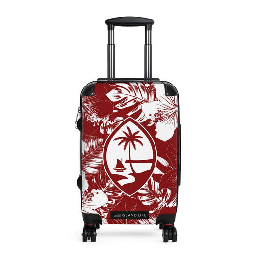 Guam Hibiscus Red Carry On Cabin Suitcase