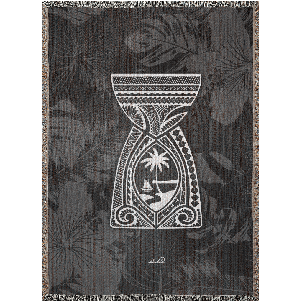 Latte Stone Guam Tribal Woven Blanket
