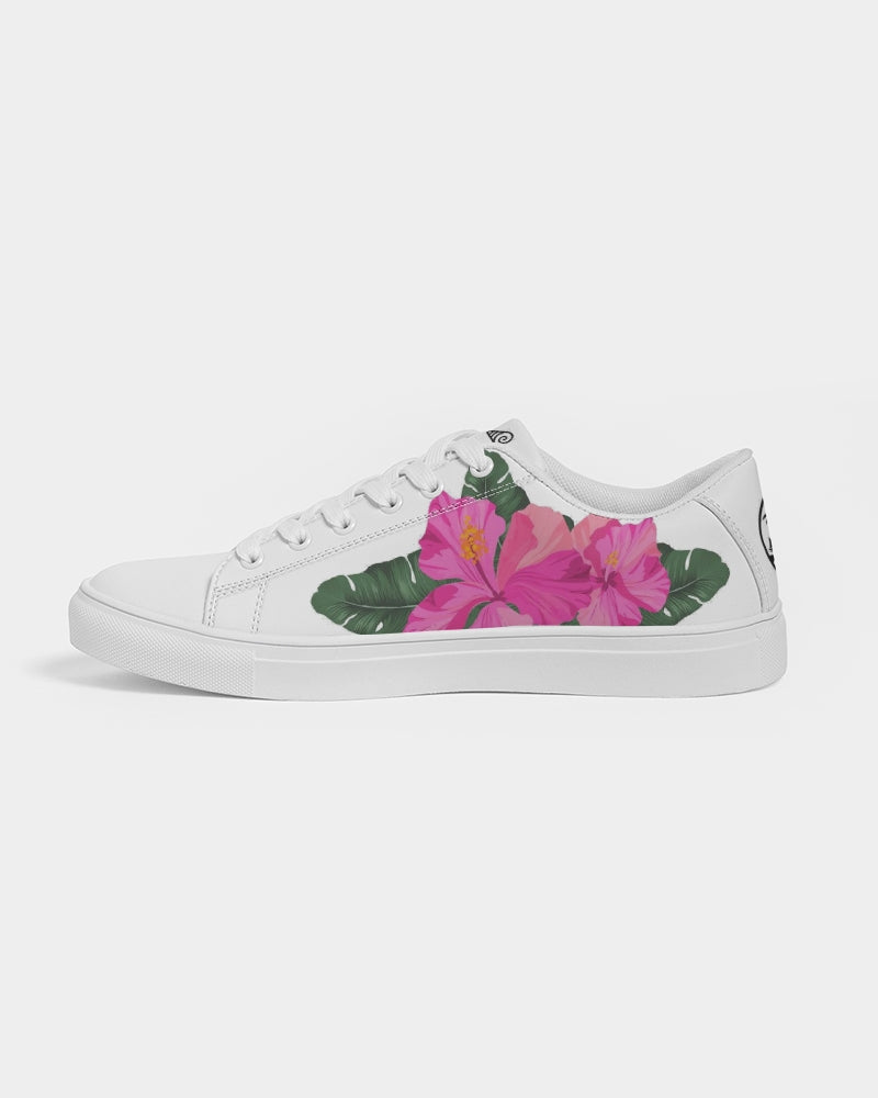 Guam Hibiscus Paradise Pink Women's Faux-Leather Sneaker