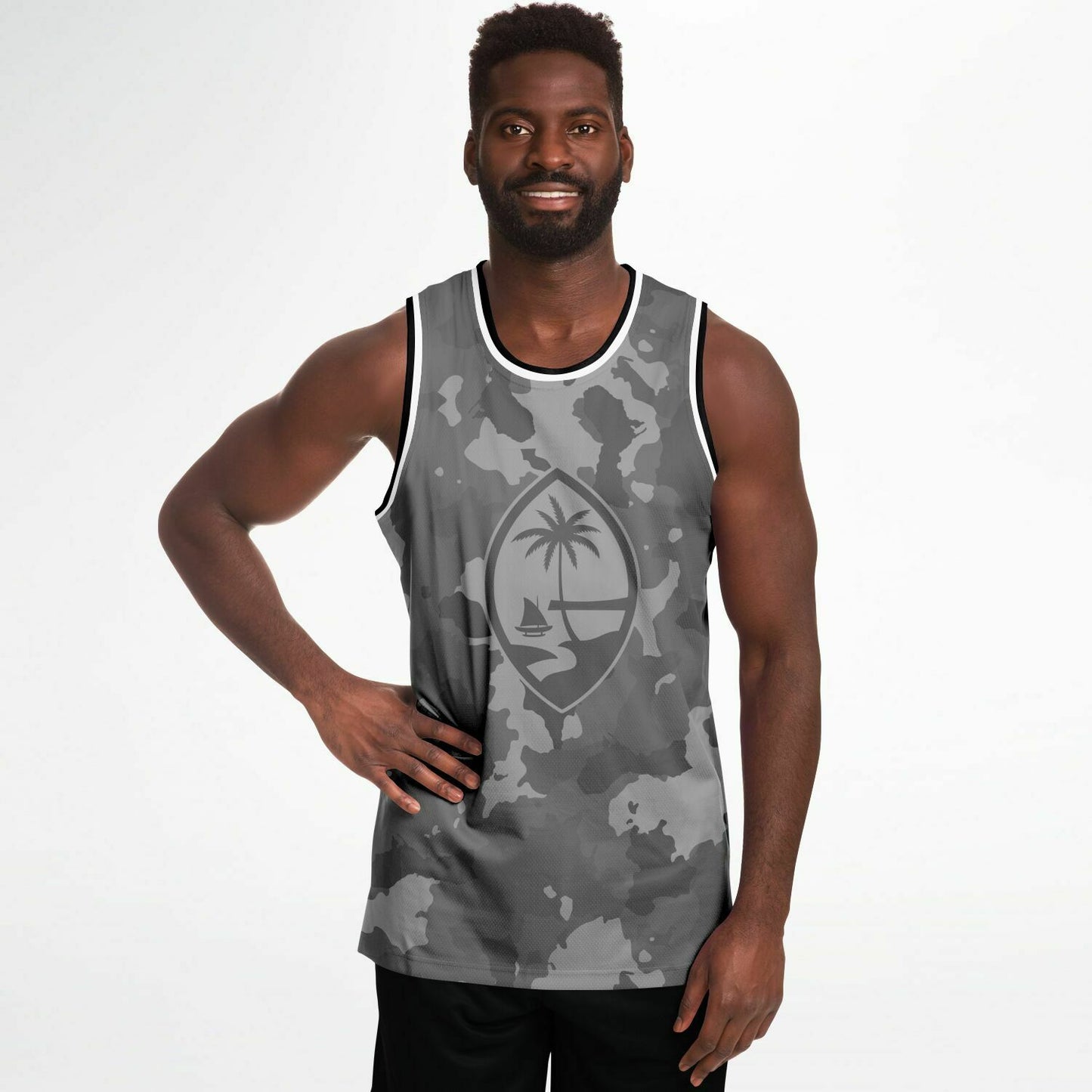 Guam Camo Gray Basketball Jersey