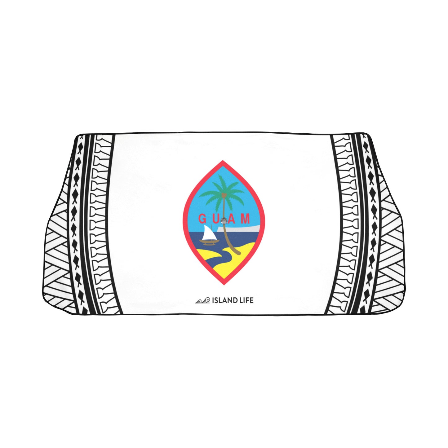 Guam Seal Tribal White Car Sun Shade Umbrella