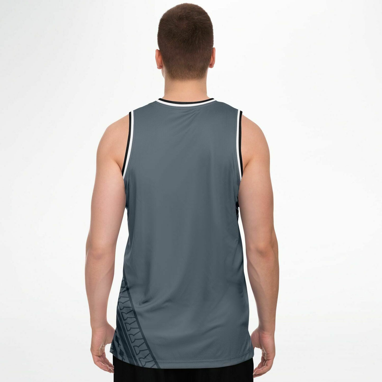 Guam Seal Tribal Gray Basketball Jersey