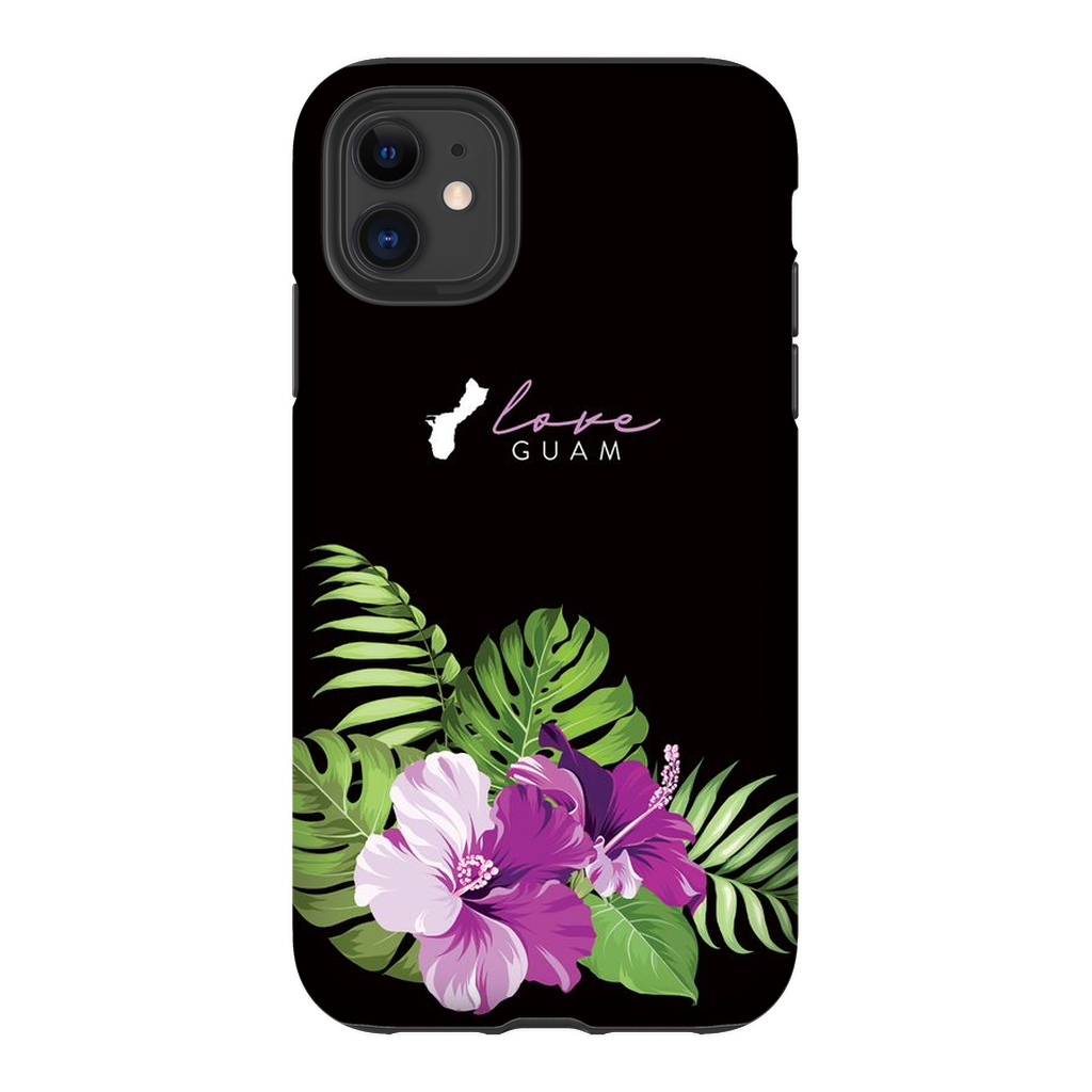 Love Guam Purple Hibiscus Premium Glossy Tough Phone Case