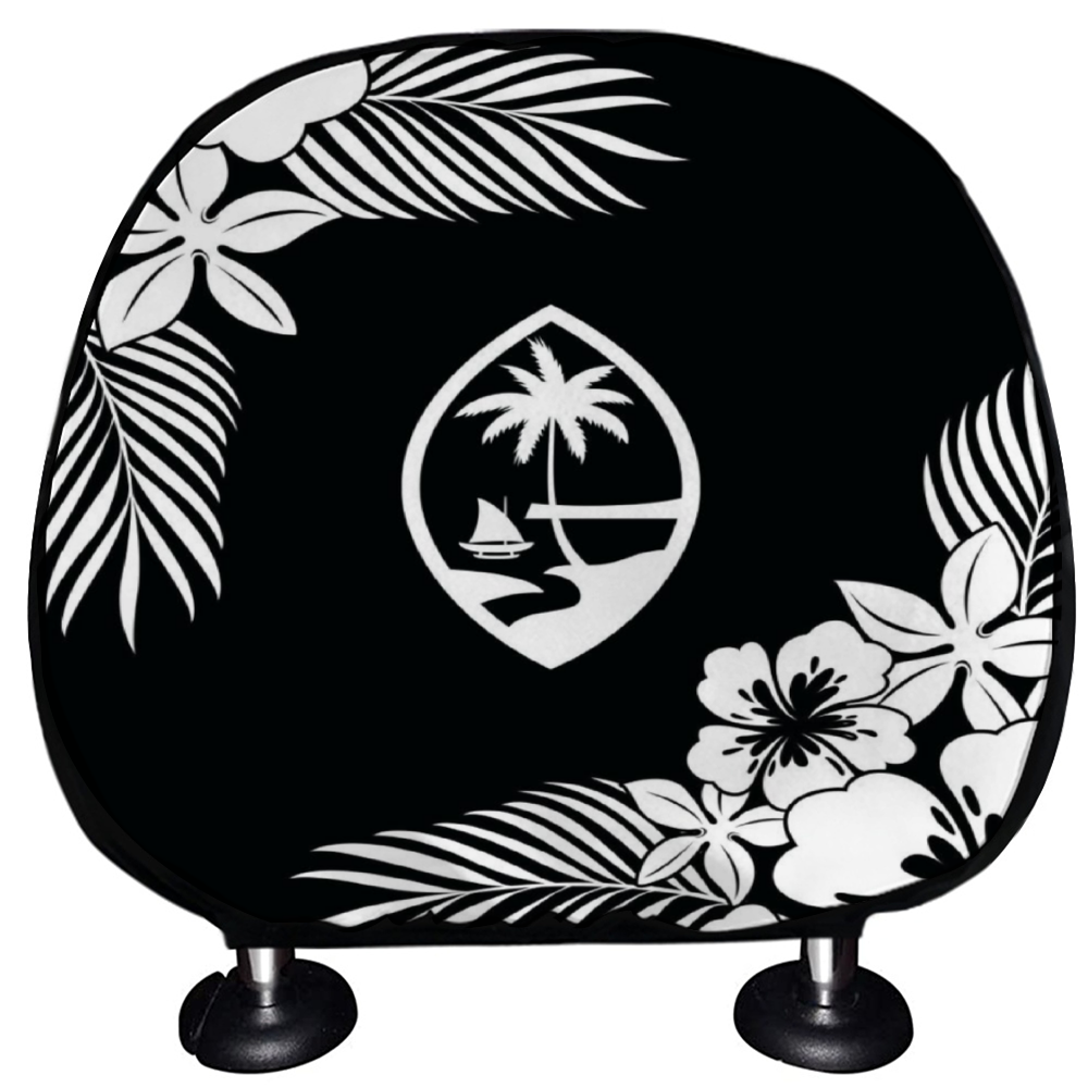 Guam Tropical Hibiscus Custom Car Headrest Cover (Set of 2)