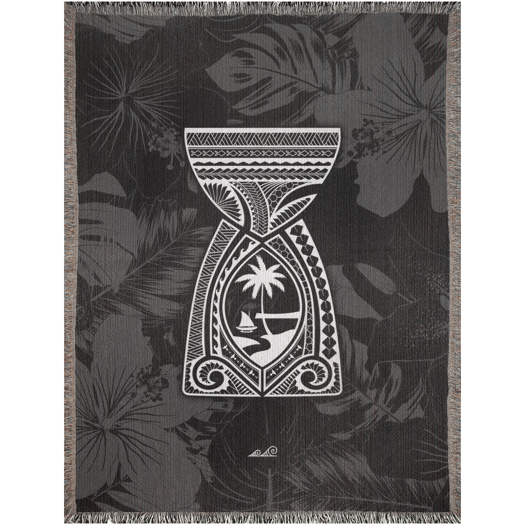 Latte Stone Guam Tribal Woven Blanket