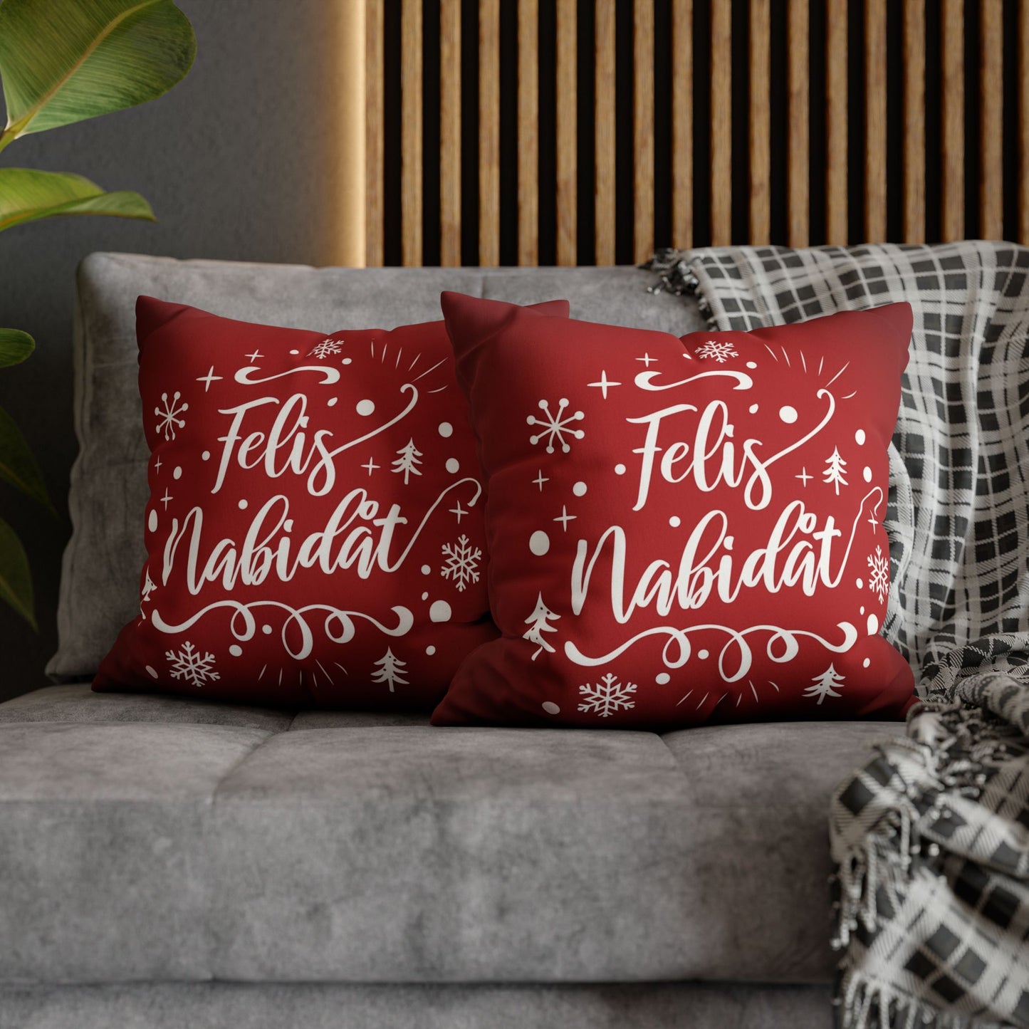 Felis Nabidat Red Guam CNMI Faux Suede Square Pillow Case