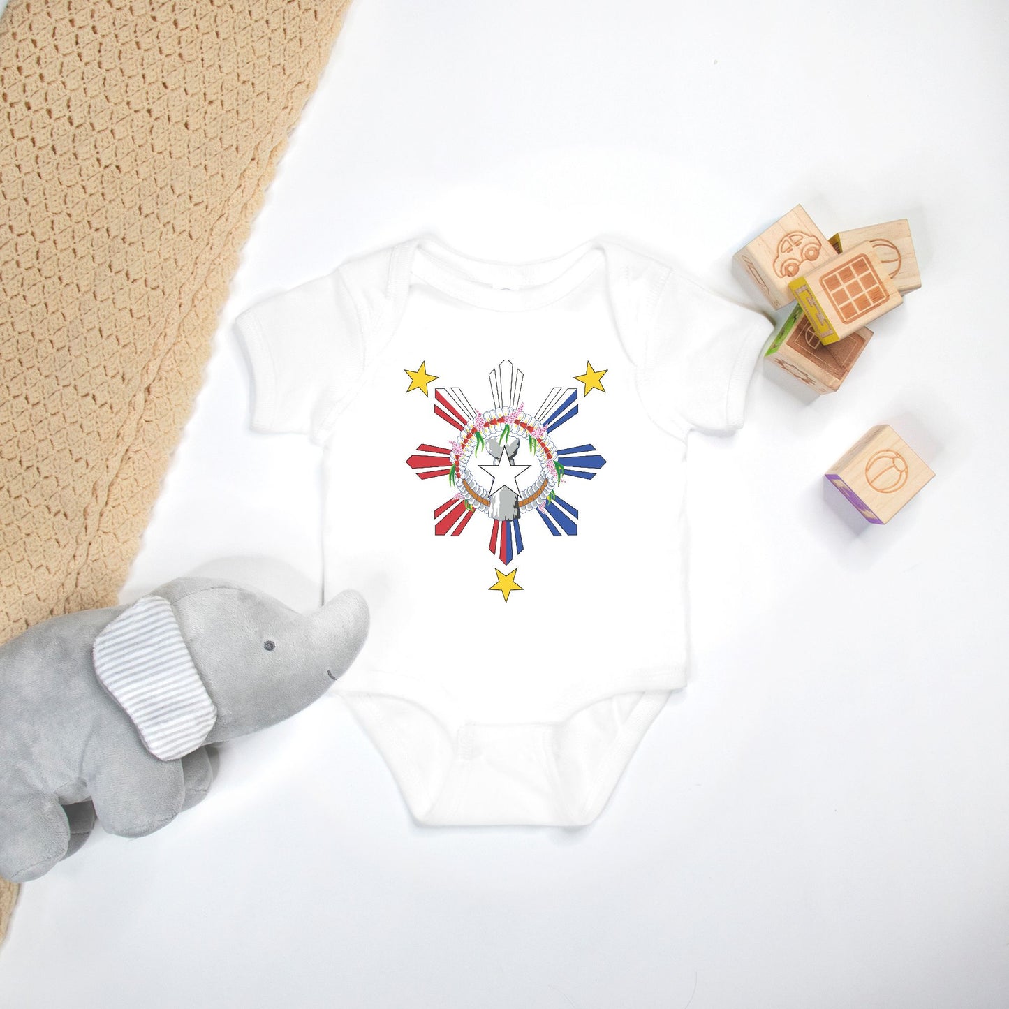CNMI Philippnies Seal One Piece Baby Bodysuit