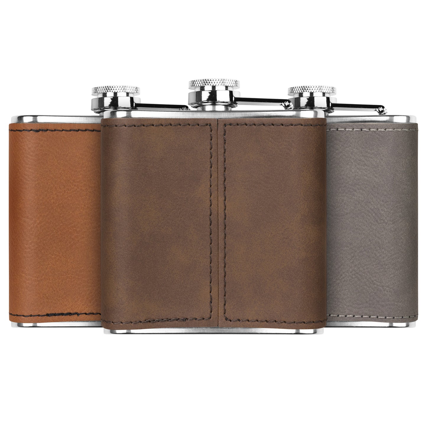 CNMI Seal Pocket Leather Flask