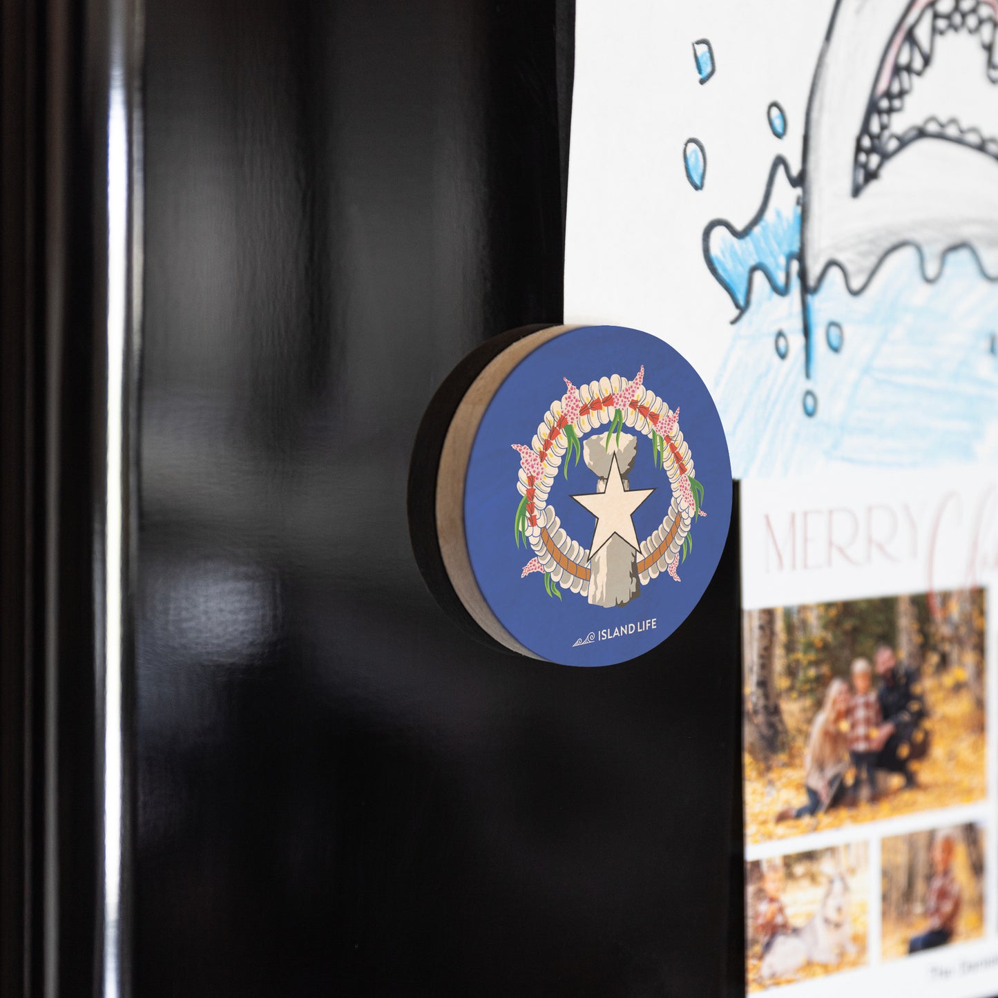 CNMI Seal Wooden Magentic Bottle Opener