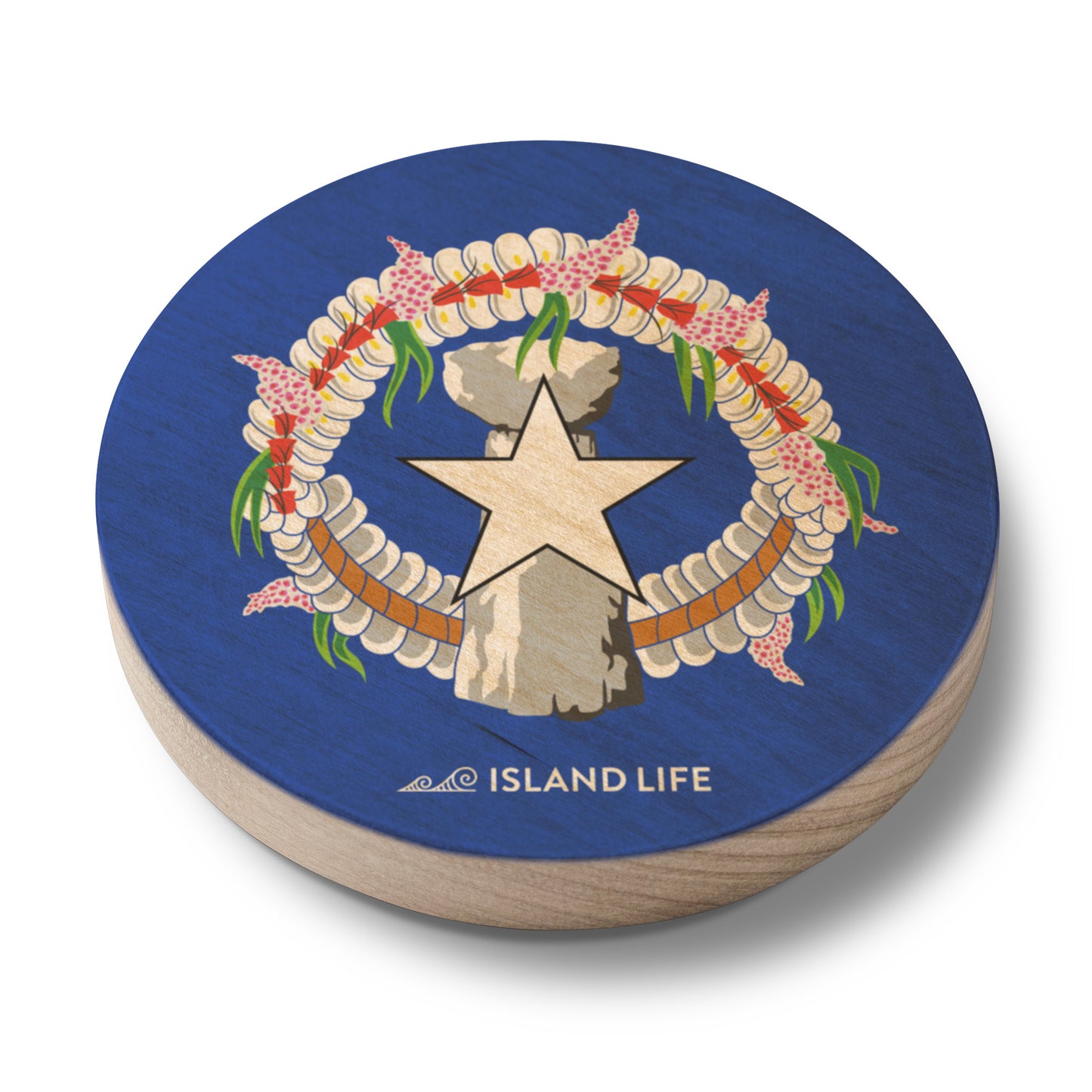 CNMI Seal Wooden Magentic Bottle Opener