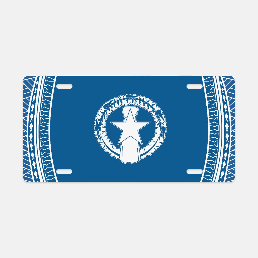 CNMI Tribal Saipan Tinian Rota Blue Car License Plate