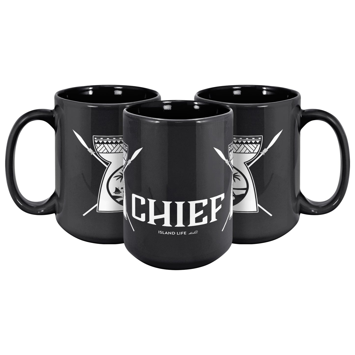 Chief Guam Latte Stone 15oz Black Mug