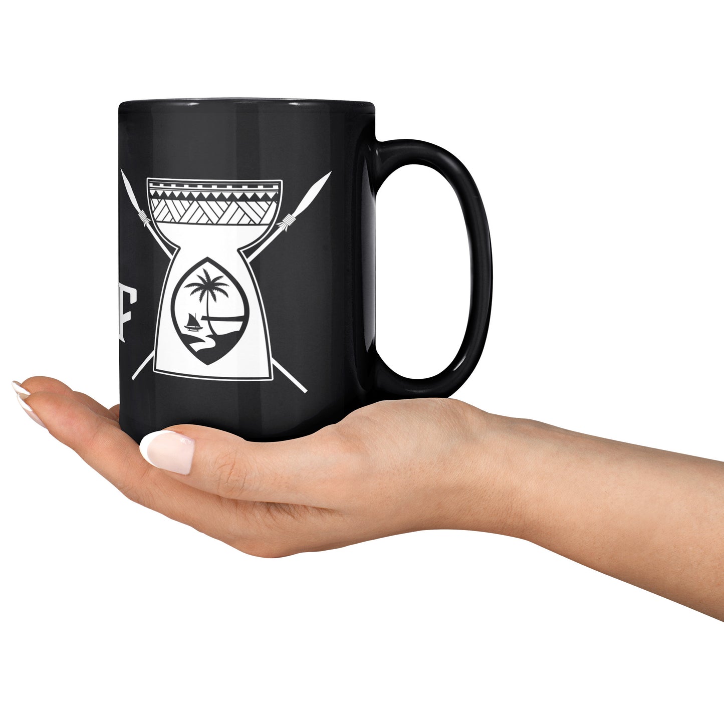 Chief Guam Latte Stone 15oz Black Mug