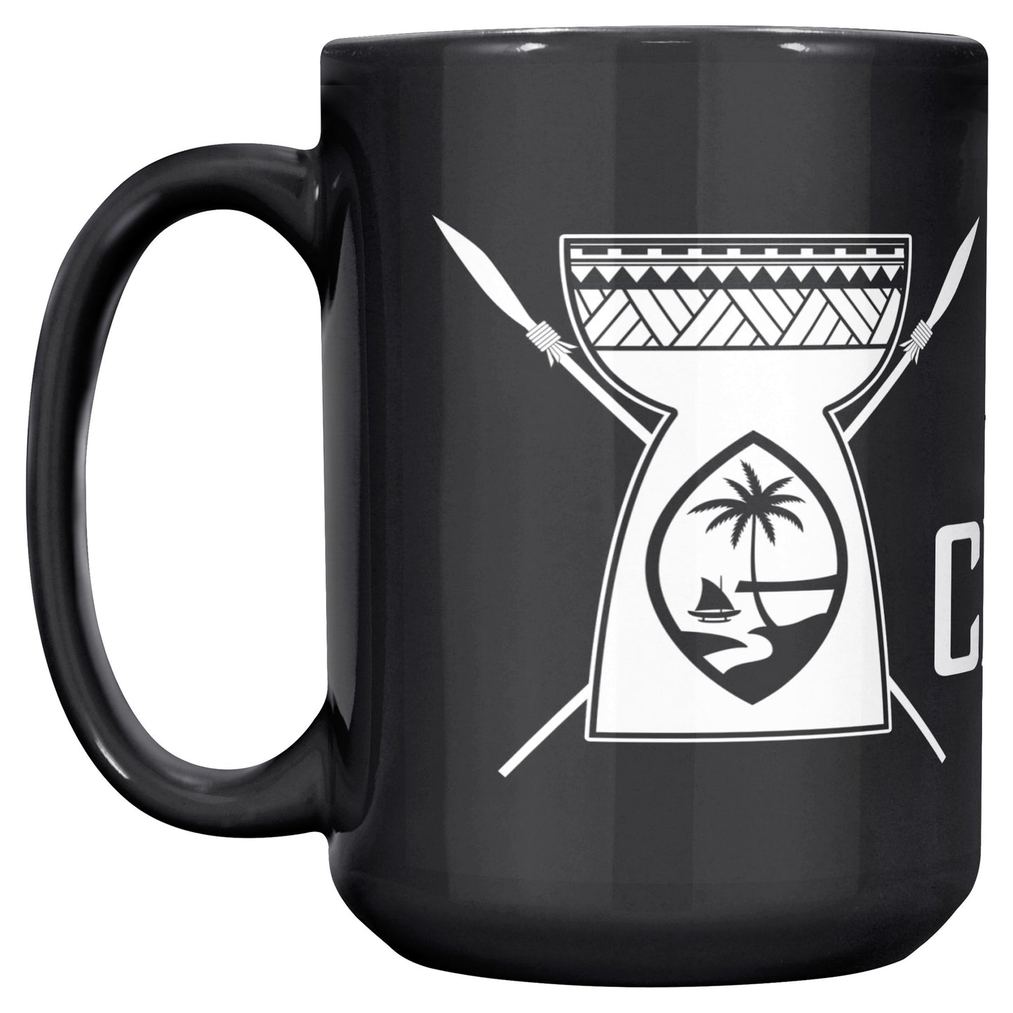 Chief Guam Latte Stone 15oz Black Mug