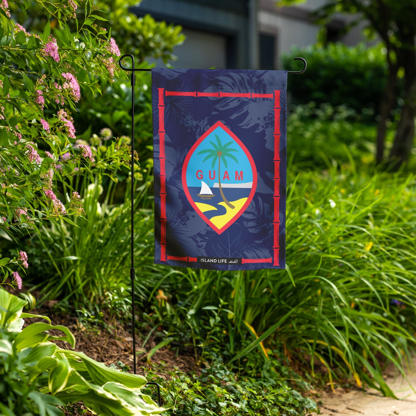 Guam Flag Bamboo Double-Sided Garden Flag