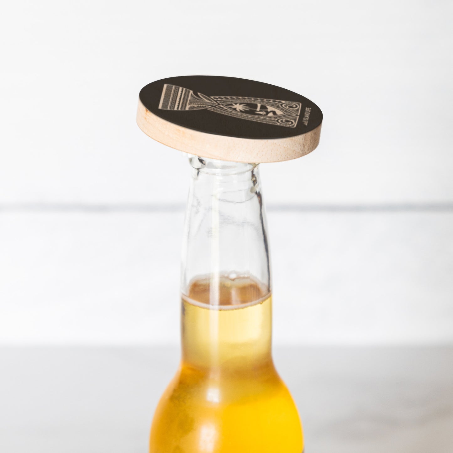 Guam Latte Stone Tribal Wooden Magentic Bottle Opener