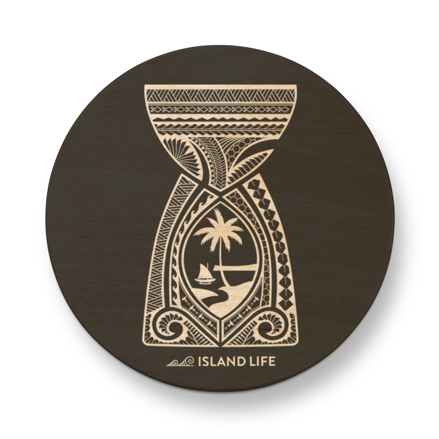 Guam Latte Stone Tribal Wooden Magentic Bottle Opener