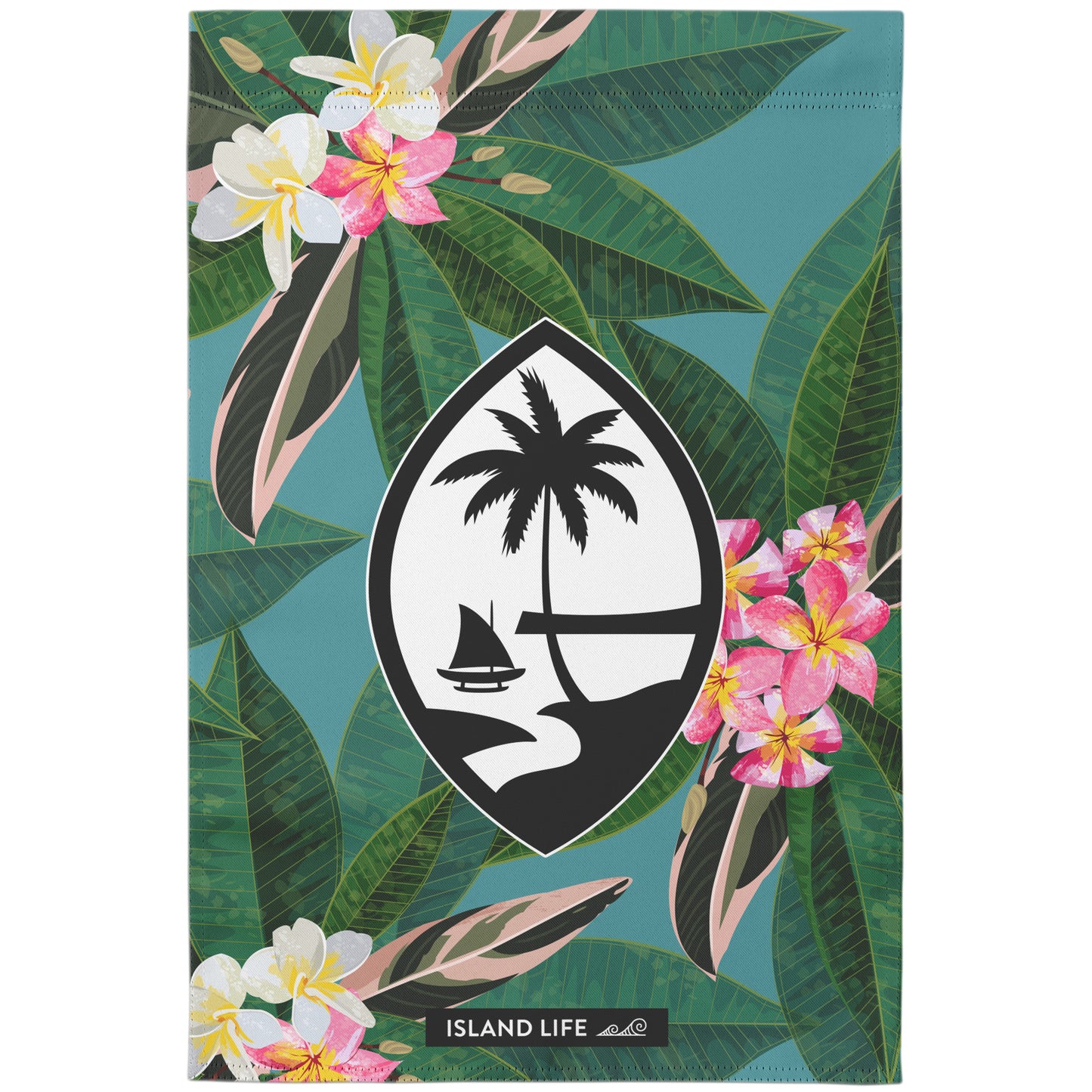 Guam Plumeria Flowers Double-Sided Garden Flag