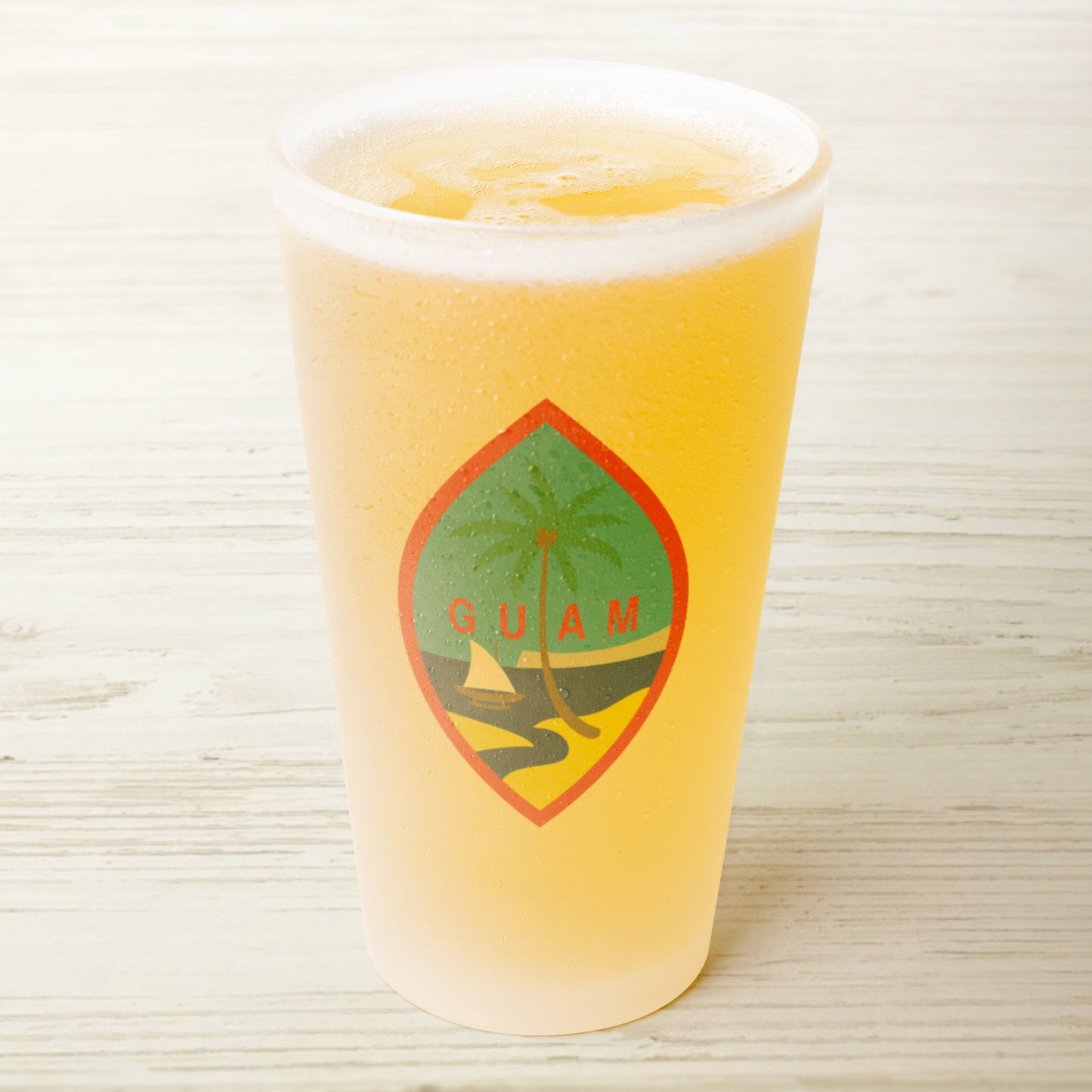 Guam Seal Frosted Pint Glass