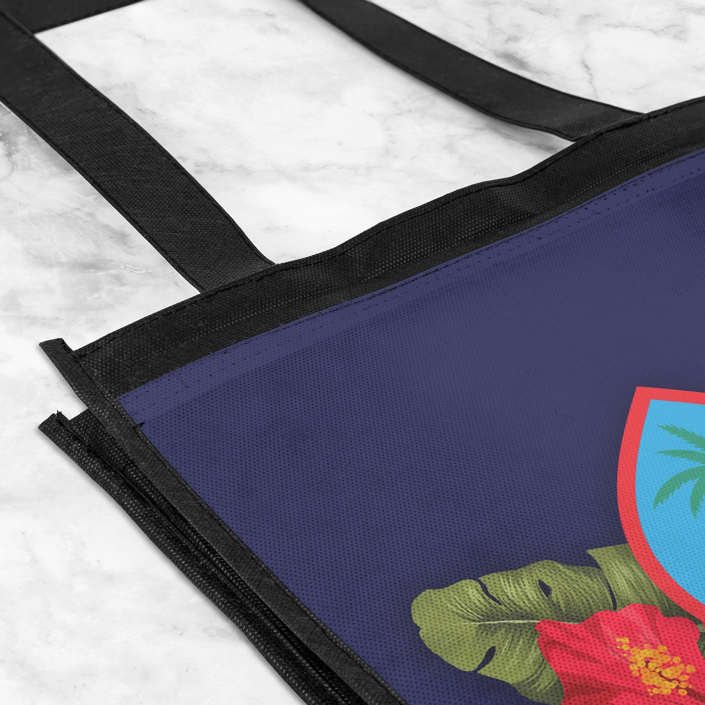 Guam Seal Hibiscus Paradise Grocery Tote Bag