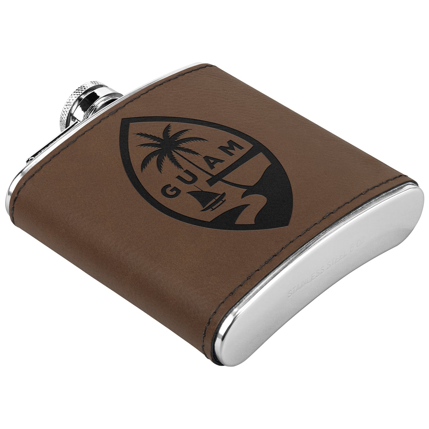 Guam Seal Pocket Leather Flask