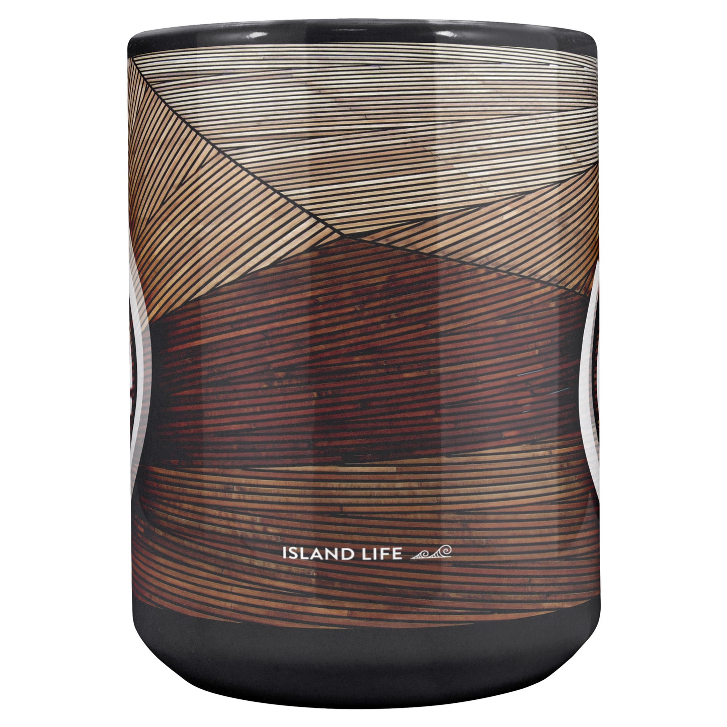 Guam Seal Tribal Hook 15oz Black Mug