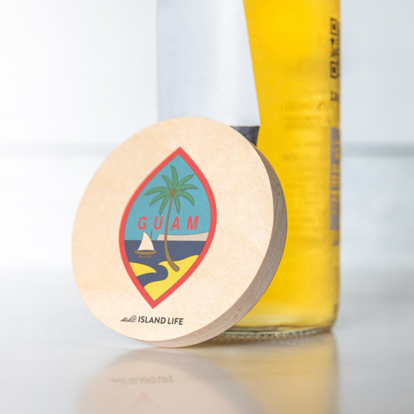 Guam Seal Wooden Magentic Bottle Opener