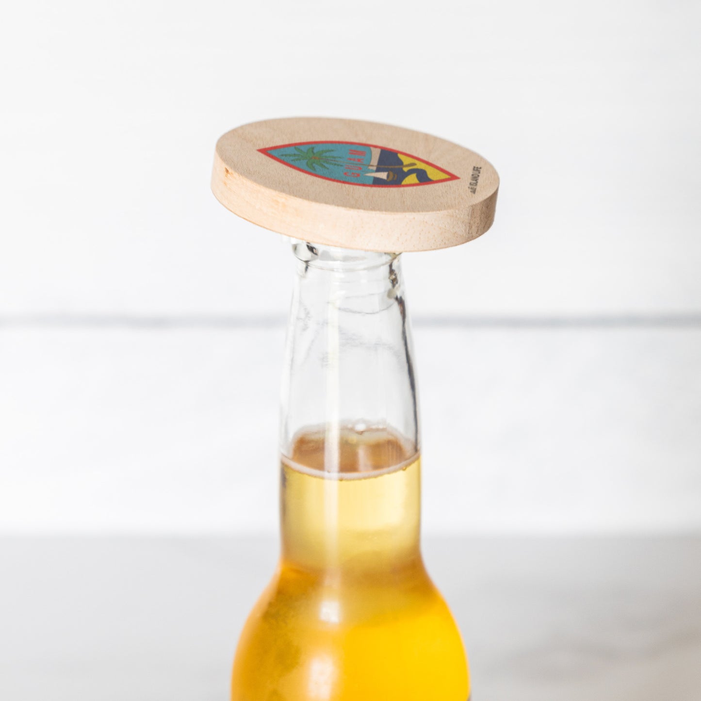 Guam Seal Wooden Magentic Bottle Opener