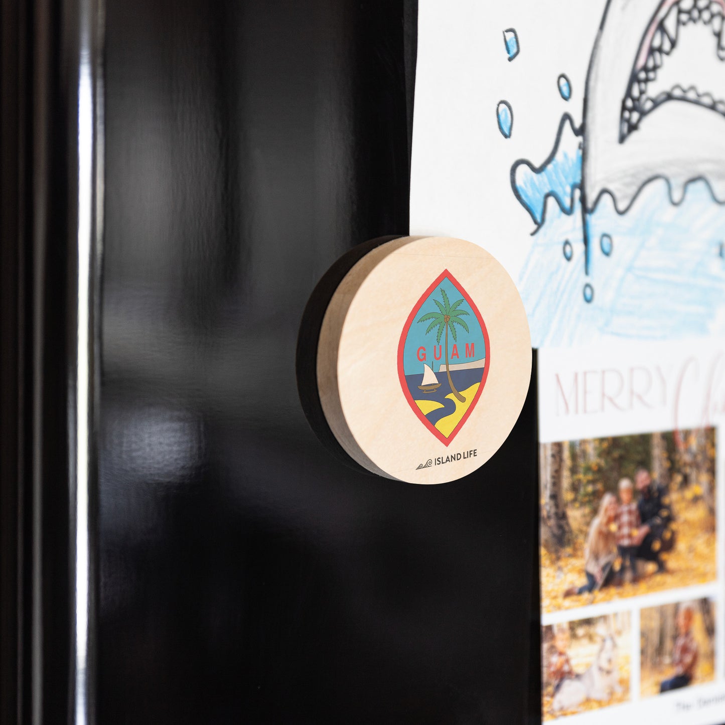 Guam Seal Wooden Magentic Bottle Opener