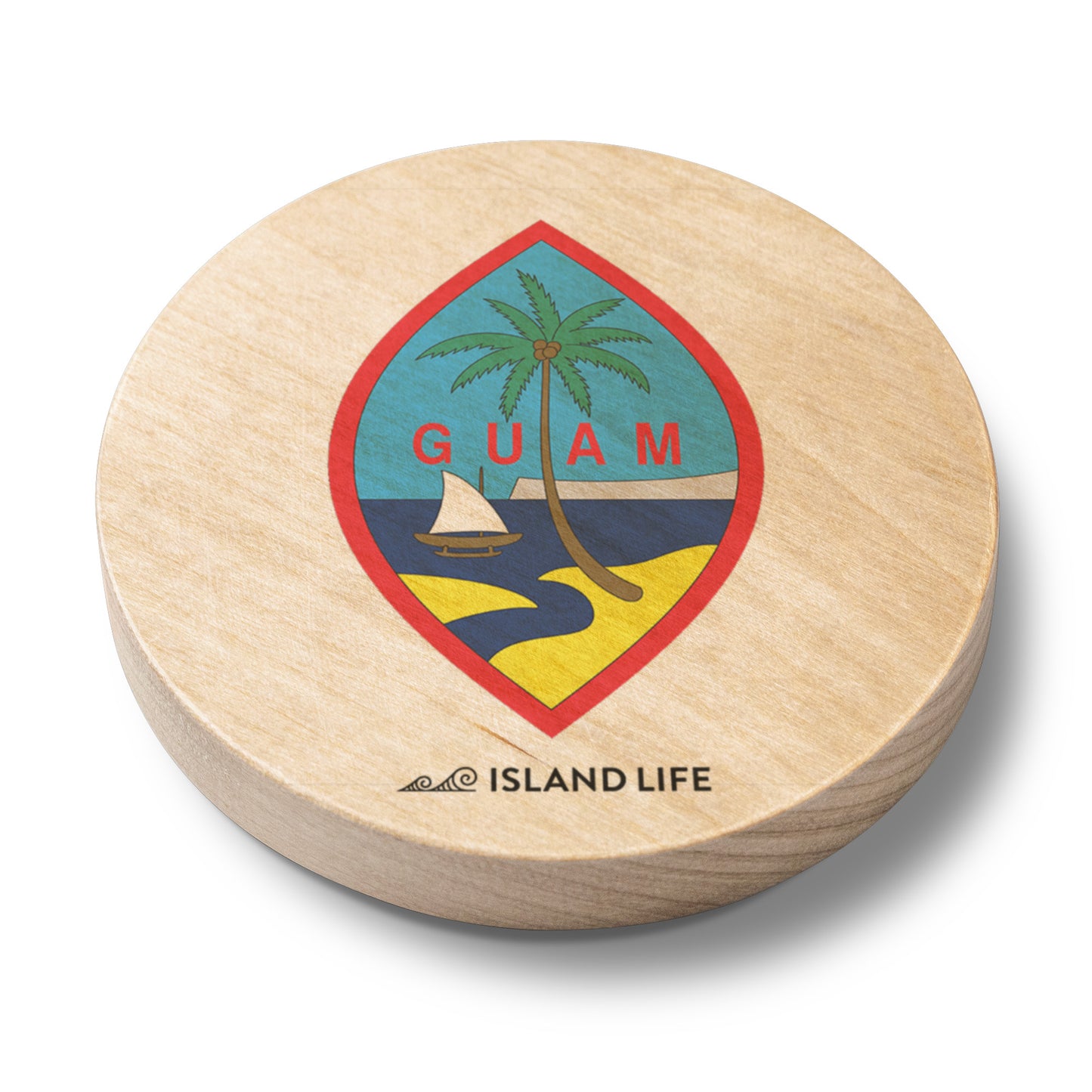 Guam Seal Wooden Magentic Bottle Opener