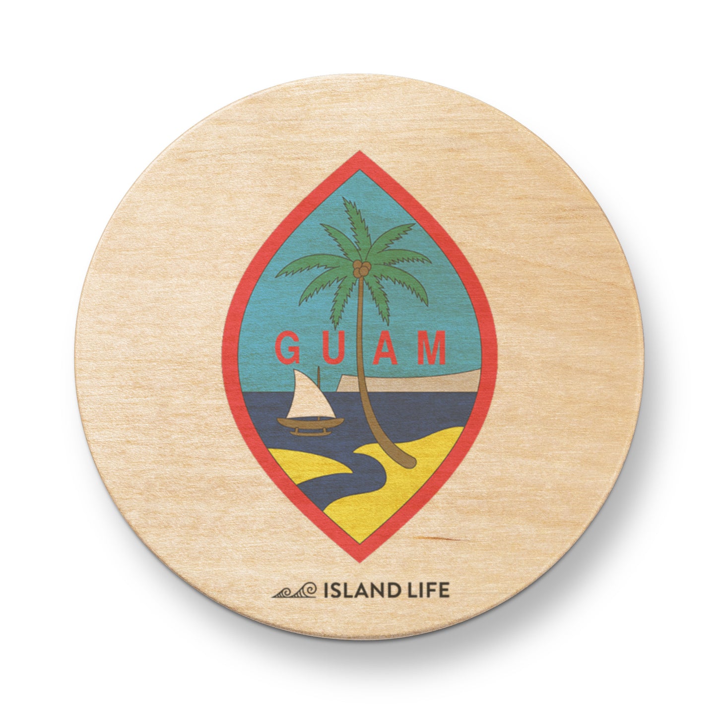 Guam Seal Wooden Magentic Bottle Opener