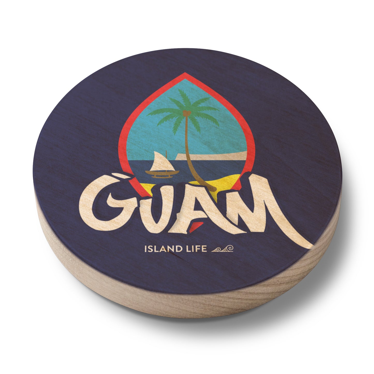 Guam Tagged Wooden Magentic Bottle Opener