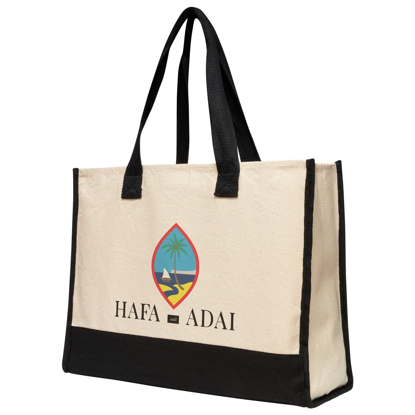 Hafa Adai Guam Seal Premium Cotton Tote