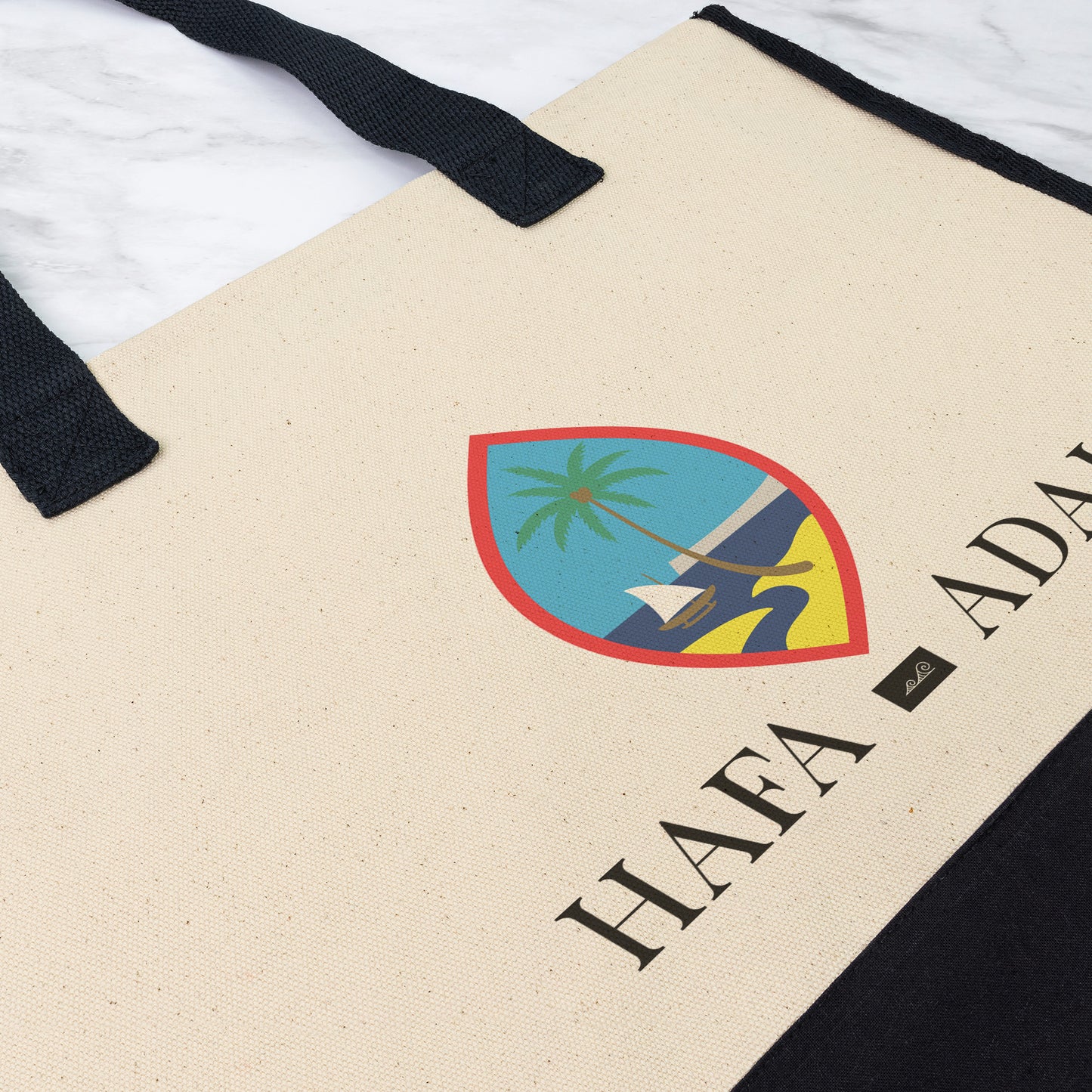 Hafa Adai Guam Seal Premium Cotton Tote