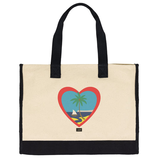 Heart Guam Color Premium Cotton Tote