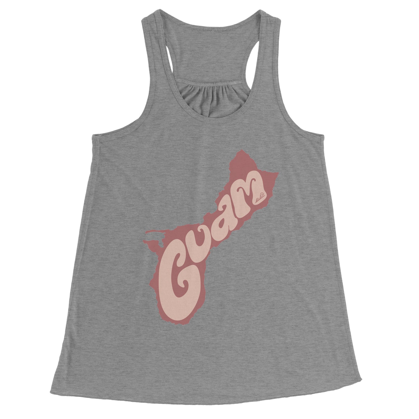 Retro Guam Shape Flowy Racerbank Tank Top