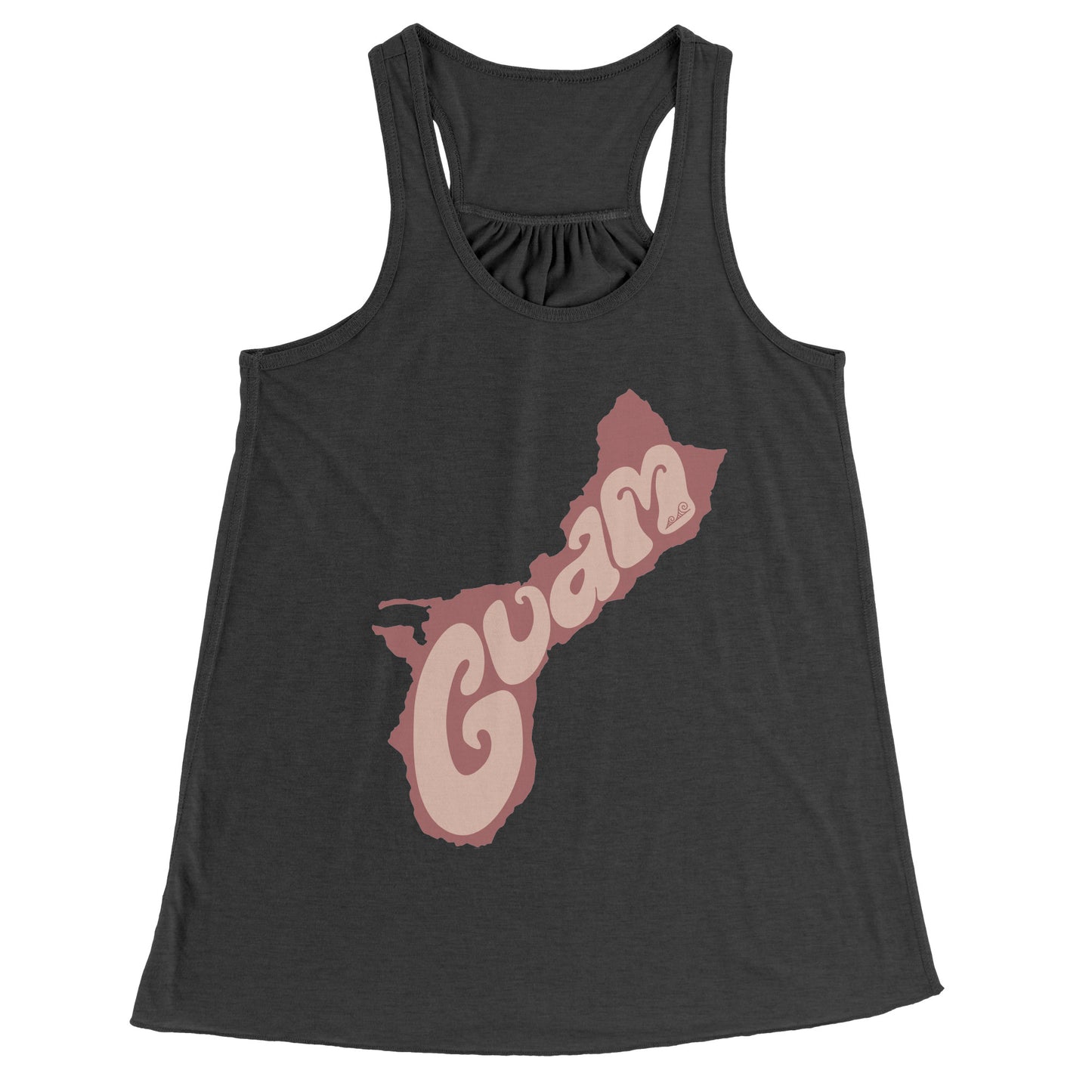 Retro Guam Shape Flowy Racerbank Tank Top