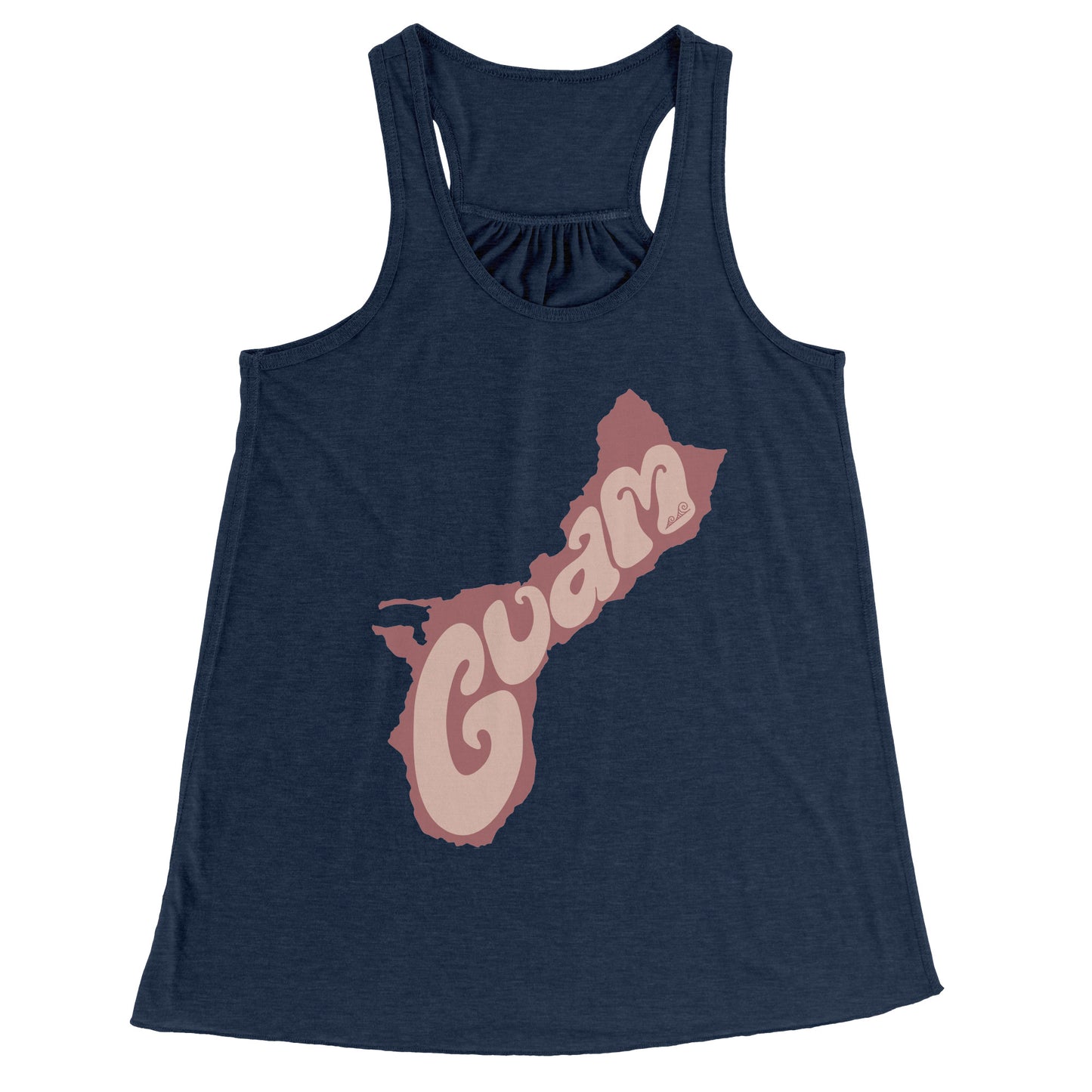 Retro Guam Shape Flowy Racerbank Tank Top