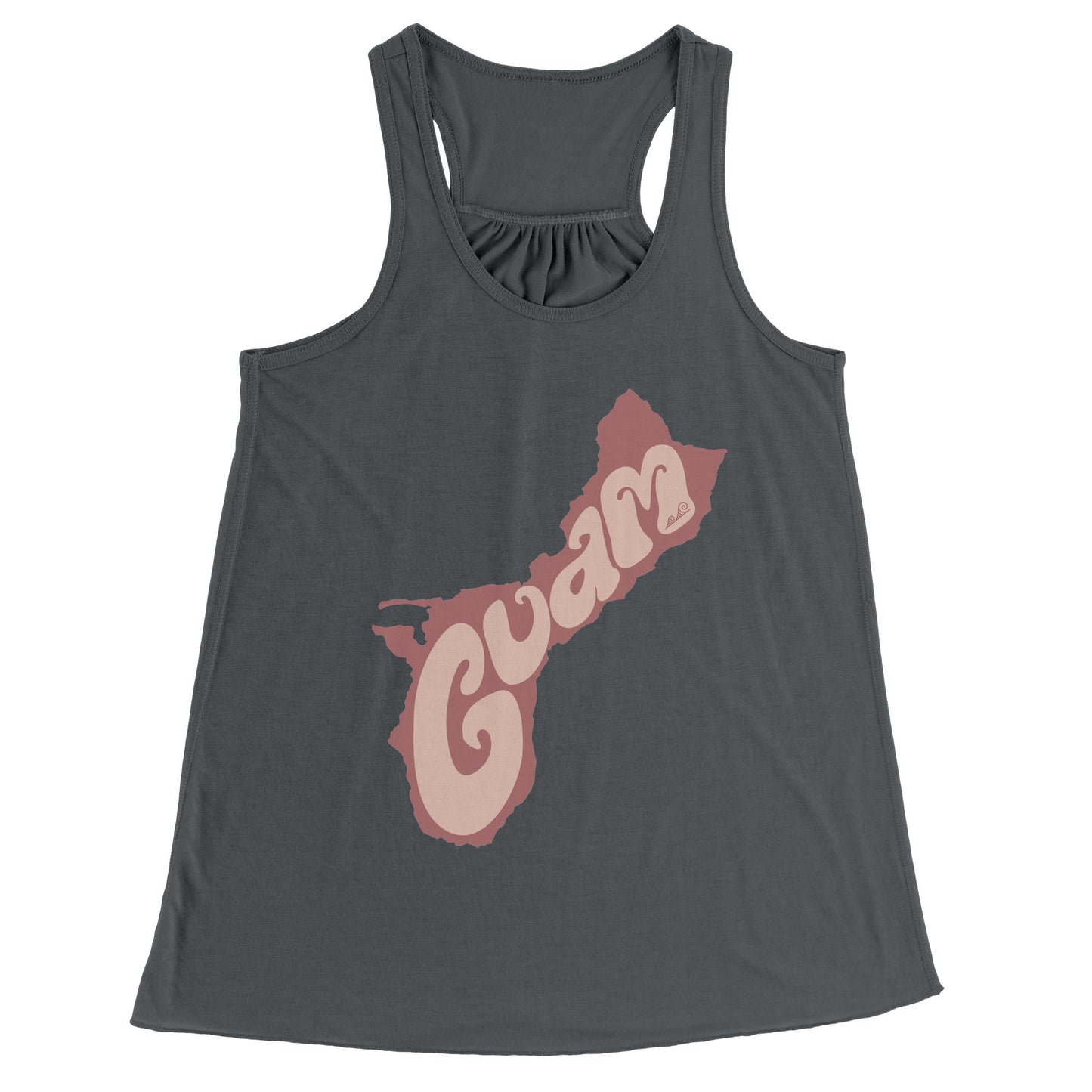 Retro Guam Shape Flowy Racerbank Tank Top