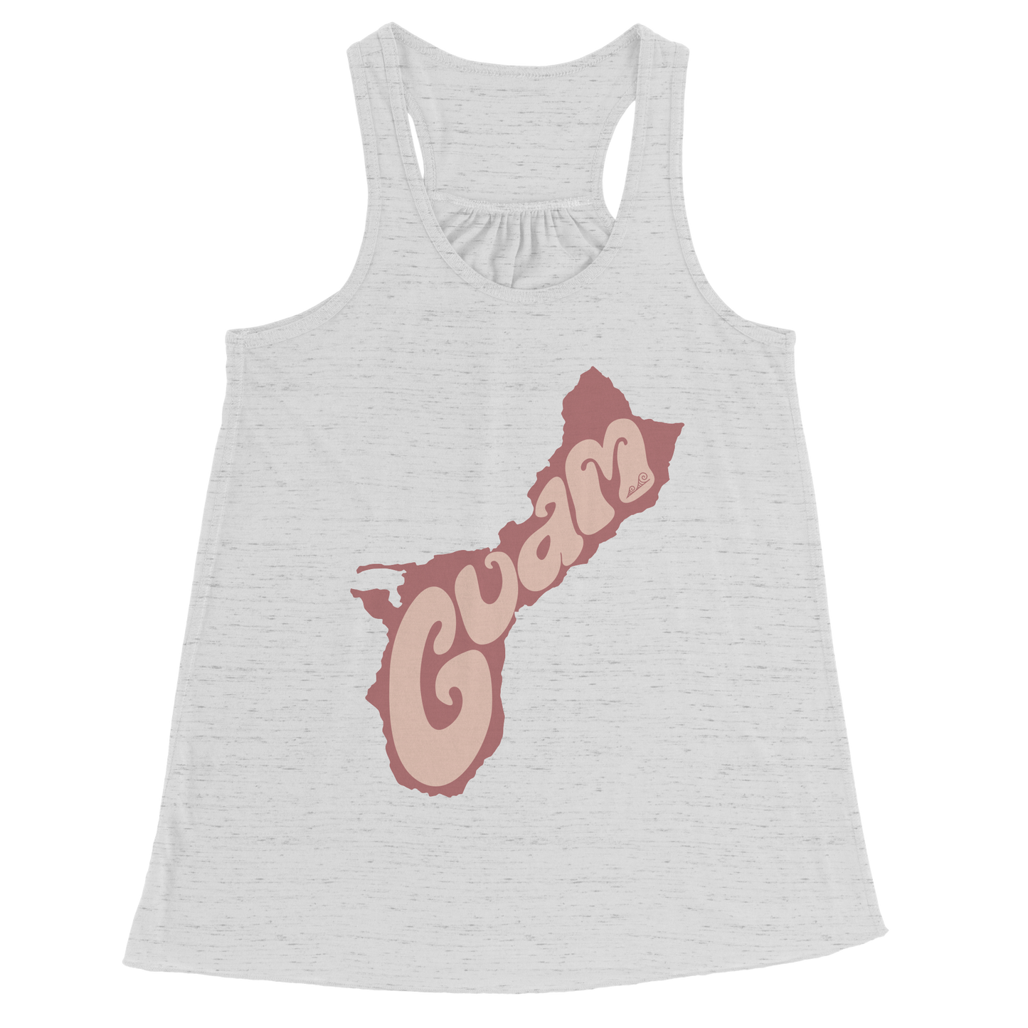Retro Guam Shape Flowy Racerbank Tank Top