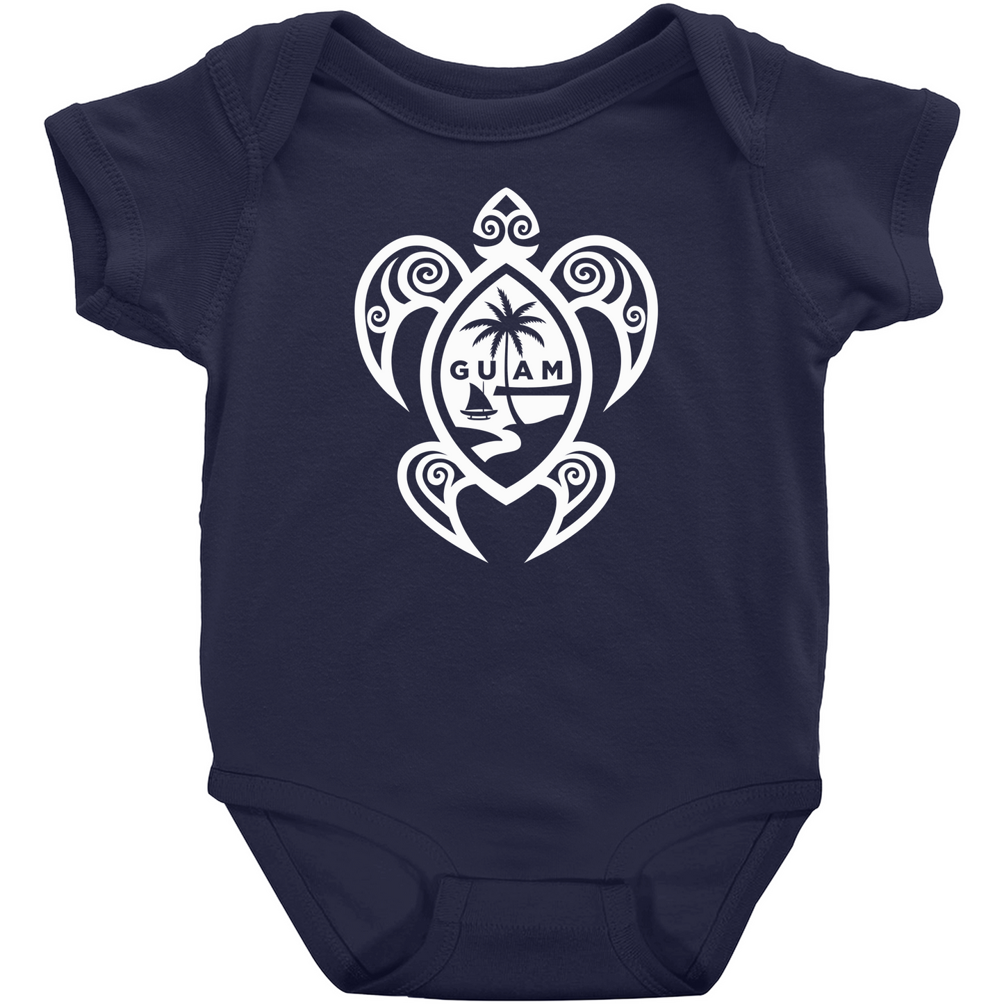 Guam Tribal Turtle Baby One Piece Bodysuit
