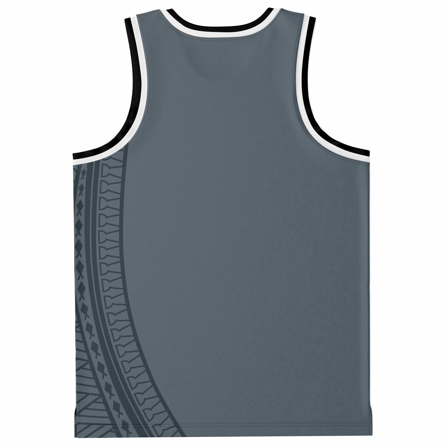 Guam Seal Tribal Gray Basketball Jersey