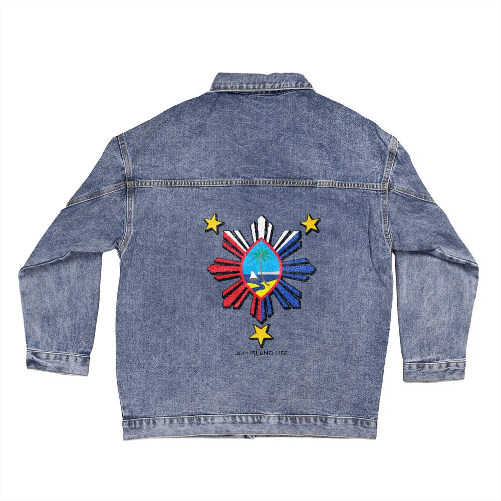 Guam Philippines Oversized Women's Denim Jacket