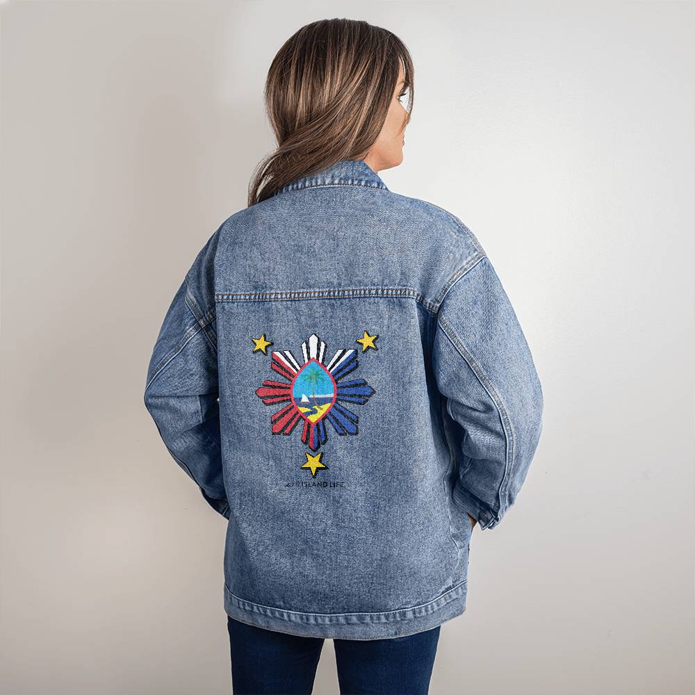 Guam Philippines Oversized Women's Denim Jacket