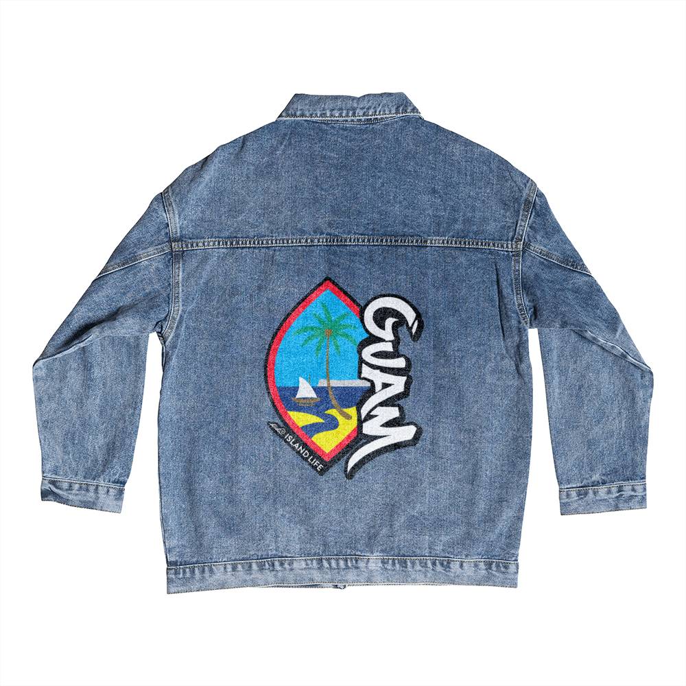 Guam Seal Tagged Men's Denim Jacket