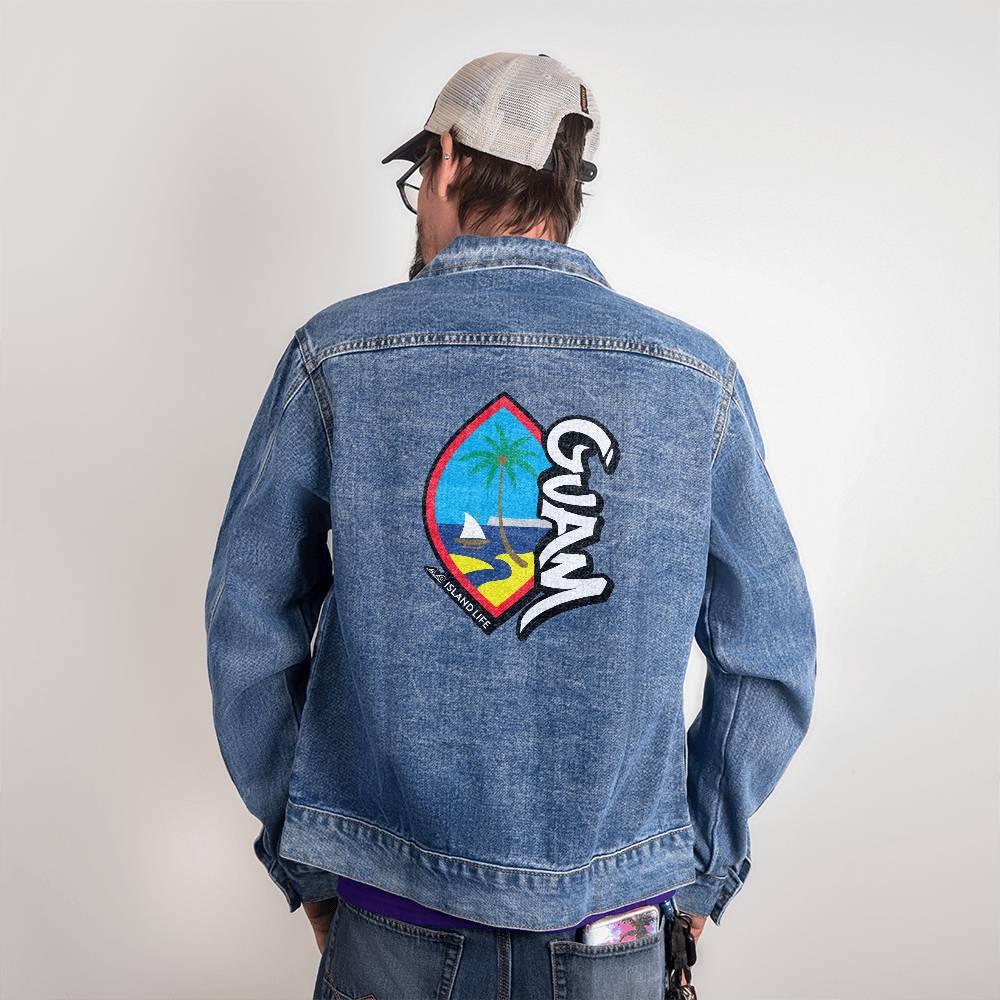 Guam Seal Tagged Men's Denim Jacket