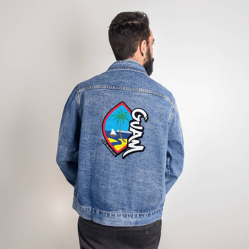 Guam Seal Tagged Men's Denim Jacket