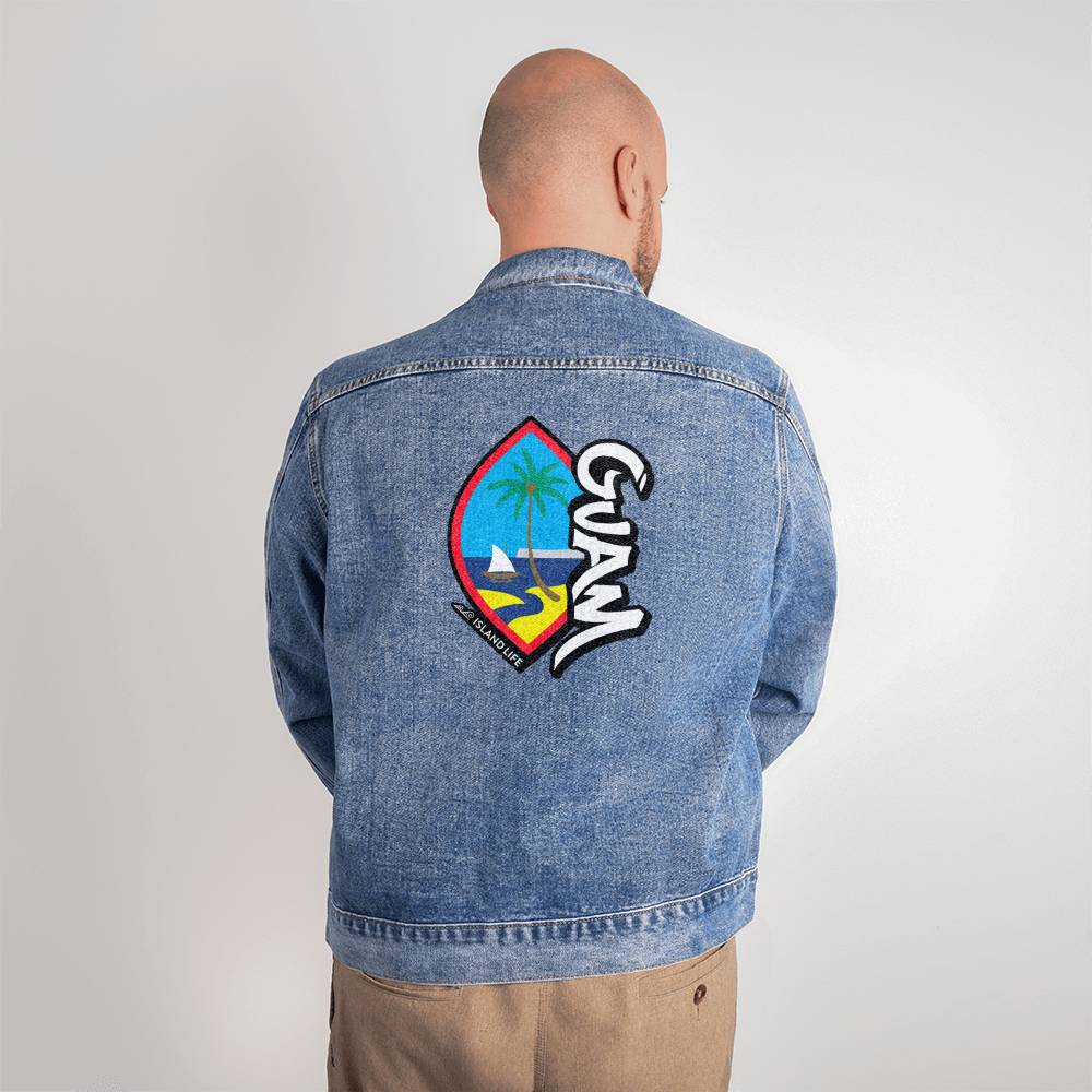 Guam Seal Tagged Men's Denim Jacket